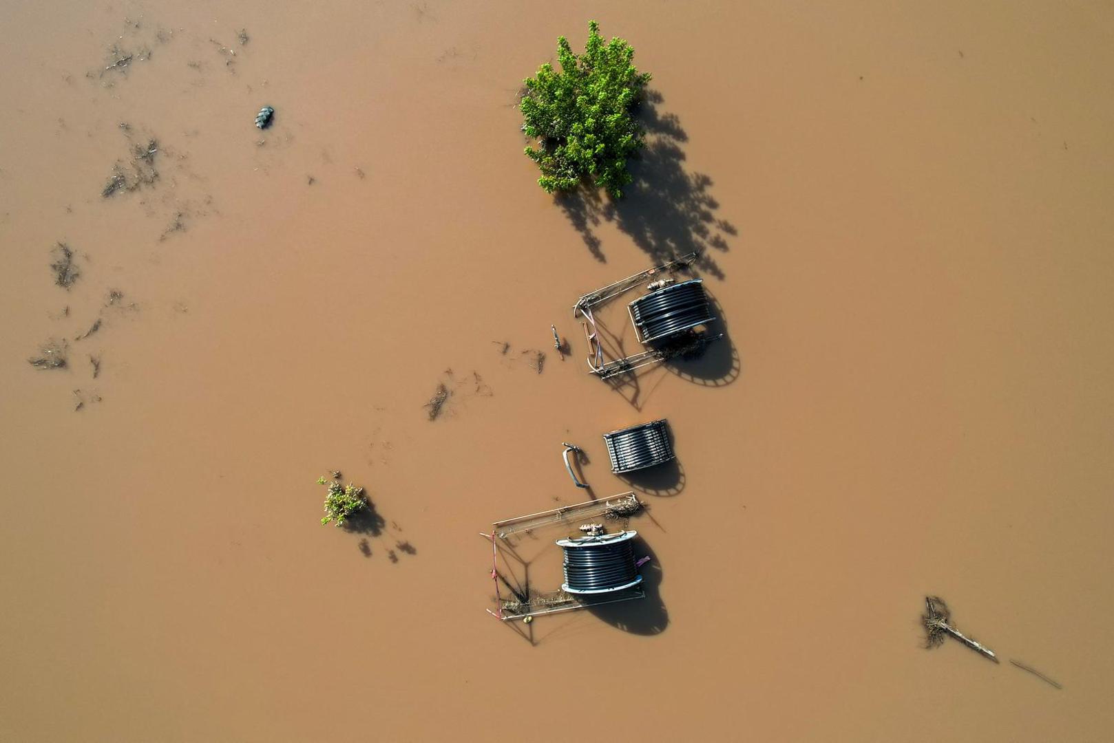 A flooded area is seen in the aftermath of Storm Daniel, in Megala Kalyvia, Greece, September 9, 2023. REUTERS/Giannis Floulis Photo: GIANNIS FLOULIS/REUTERS