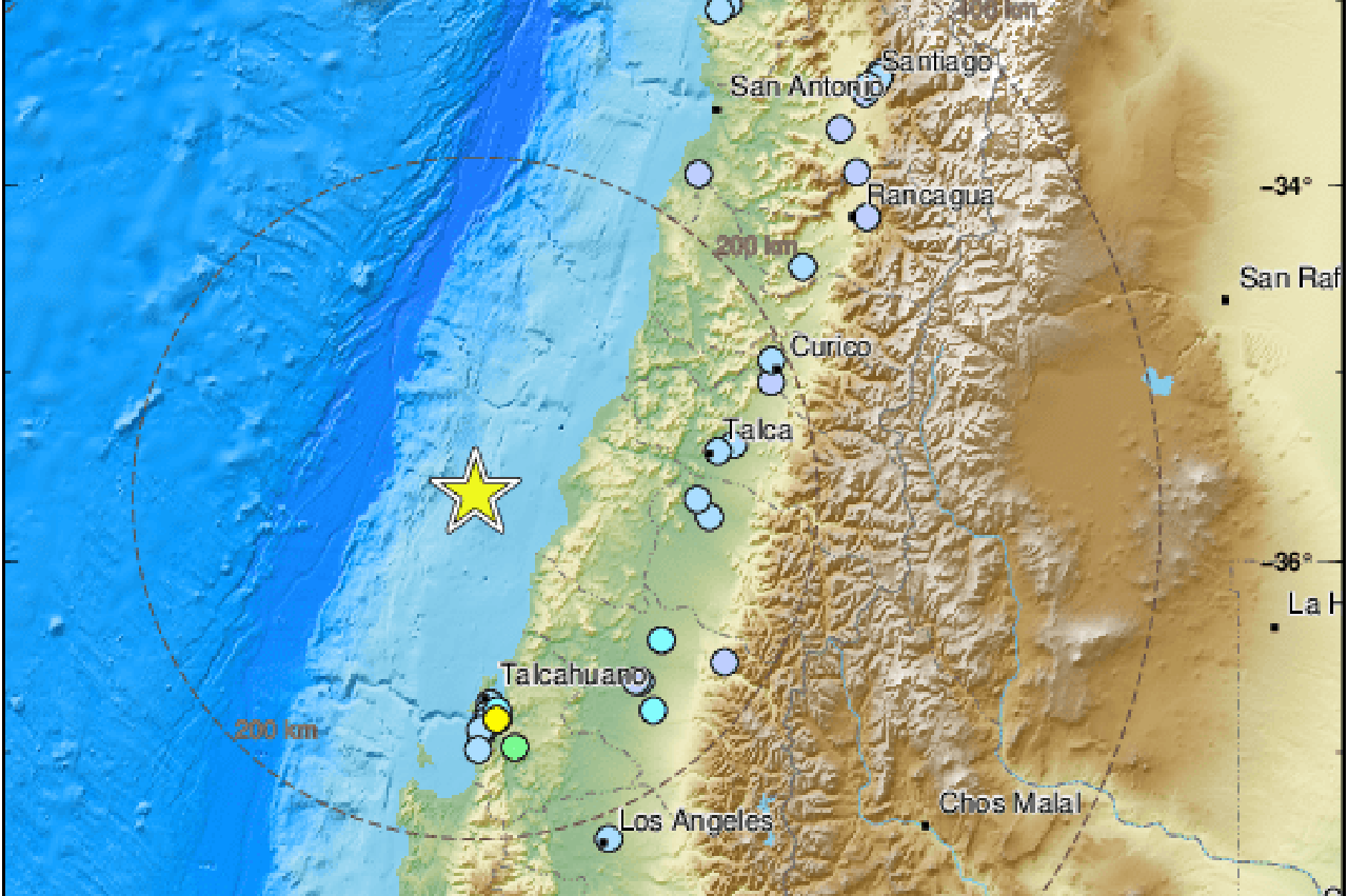 Čile potres
