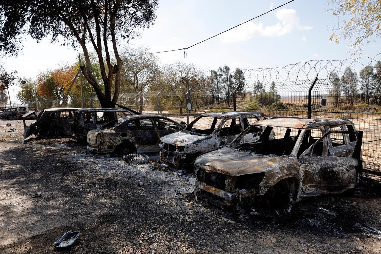 Aftermath of a deadly infiltration by Hamas gunmen in Kibbutz Nir Oz