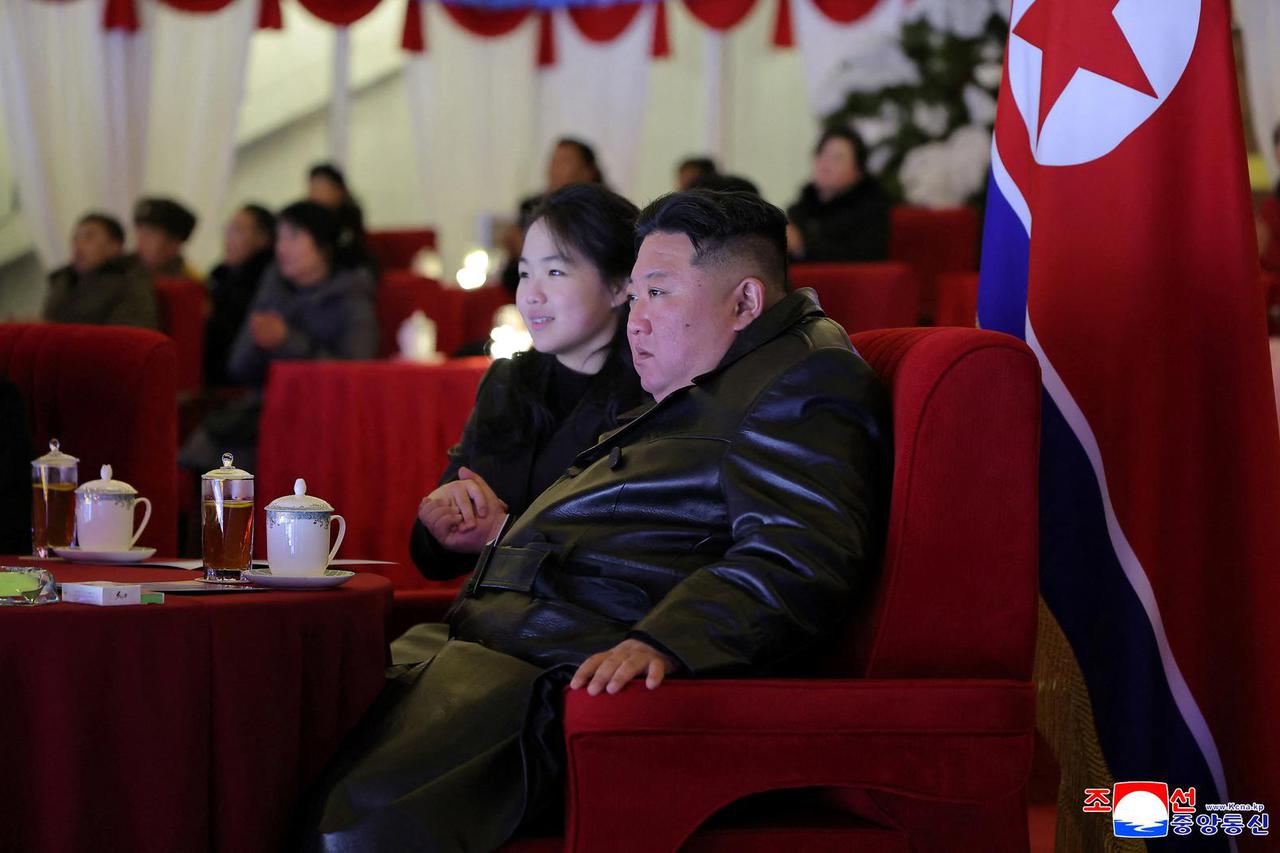North Korean leader Kim Jong Un attends an event to celebrate the New Year, in Pyongyang