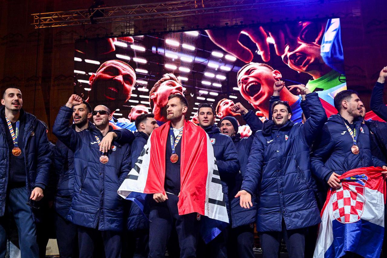 Zagreb: Svečani doček rukometnih reprezentativaca nakon osvojene bronce na Europskom prvenstvu