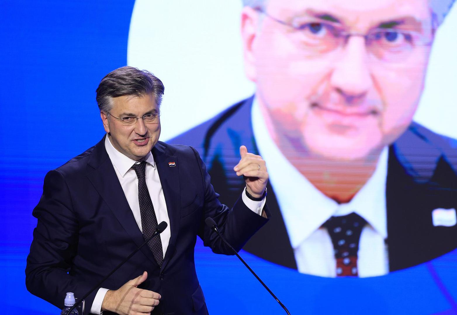 12.03.2024., Lauba, Zagreb - Ususret nadolazecim izborima za Hrvatski sabor, organizacije gradskih cetvrti HDZ-a Crnomerec, Donji Grad, Gornji Grad-Medvescak, Maksimir i Podsljeme svecanim skupom za Zagreb, obiljezili su 34. obljetnicu osnutka. Na skupu koji  je sudjelovao i predsjednik Vlade i HDZ-a Andrej Plenkovic. Photo: Marko Prpic/PIXSELL