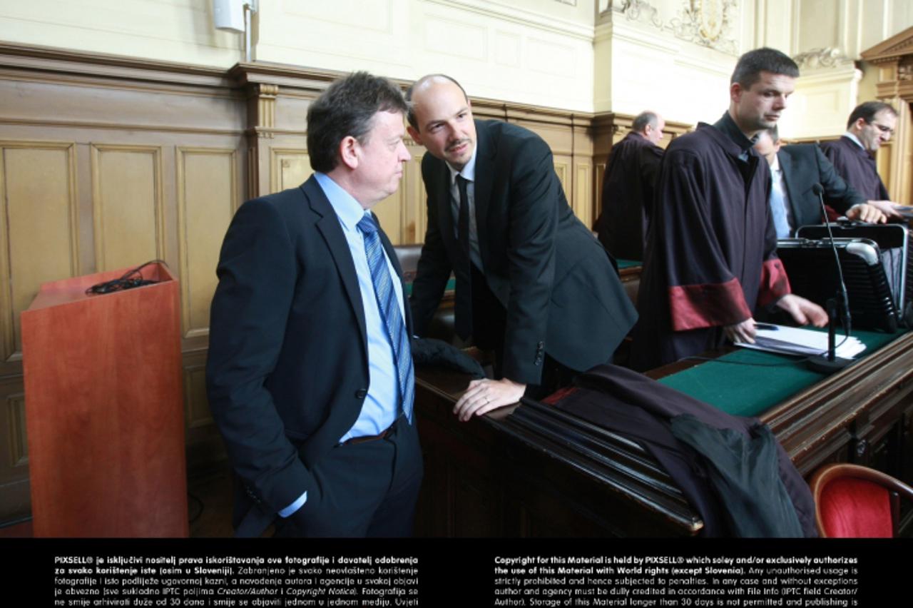 '19.03.2013., Ljubljana, Slovenija - Sudjenje tajkunima Bosku Srotu, bivsem direktoru Pivovarne Lasko, i Igoru Bavcaru, koji se nalazio na celu Istrabenz holdinga, osumnjicenim za financijske malverza