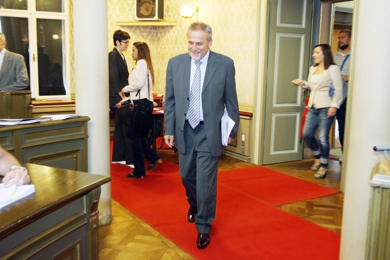 28.07.2015., Stara gradska vijecnica, Zagreb - 31. sjednica nastavljena raspravom o Prijedlogu odluke o izmjenama i dopunama Proracuna Grada Zagreba 2015. Milan Bandic.  Photo: Goran Jakus/PIXSELL