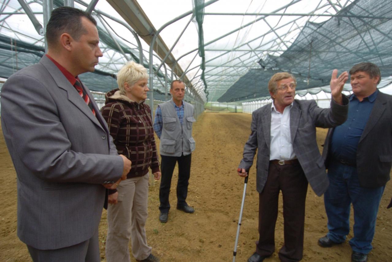 '05.05.2010., Bregi Radobojski, Radoboj - U plasteniku kod Marije Salkovic cija je proizvodnja stala zbog brojnih prijava susjede Blazenka Horvat. Hrvatska udruga povrcara daje podrsku daljnjem radu, 