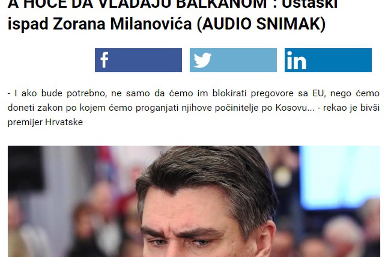 Mediji o Milanovićevimm izjavama