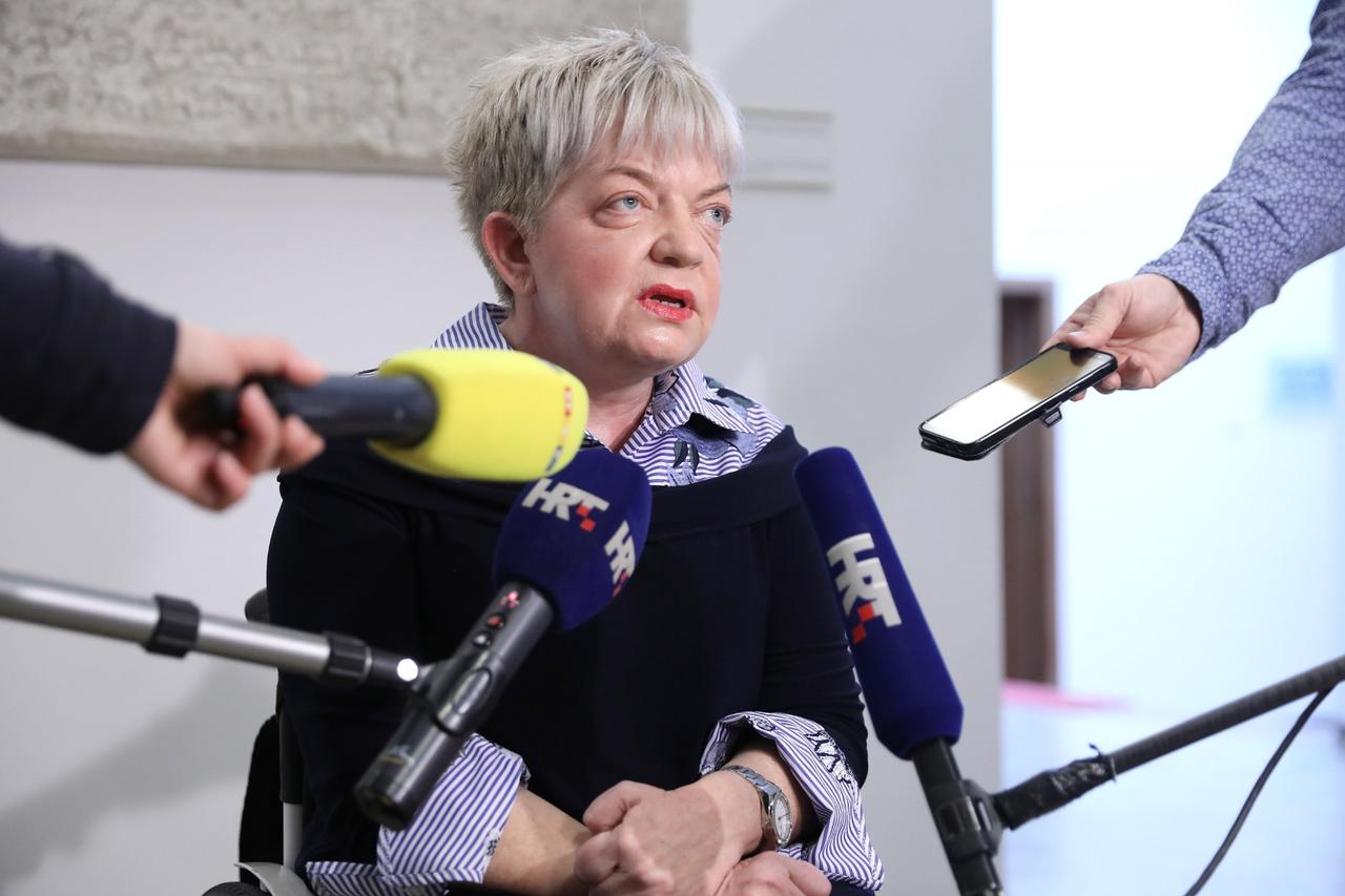 Zagreb: Zastupnica Ljubica Lukačić održala u Saboru konferenciju za medije