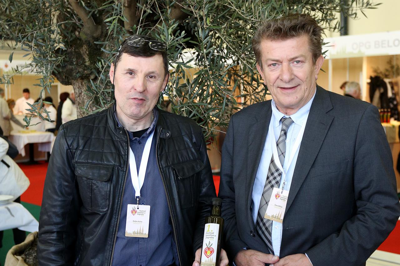 06.02.2016., Zagreb - Na Zagrebackom velesajmu u paviljonu 7 odrzava se 1. Festival maslina u Zagrebu. Zeljko Kolar i Sime Milisa.  DKS_56132107  Photo: Anto Magzan/PIXSELL