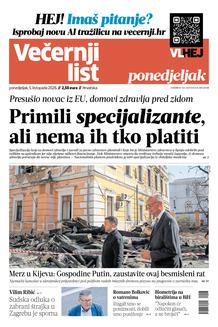 Večernji list naslovnica