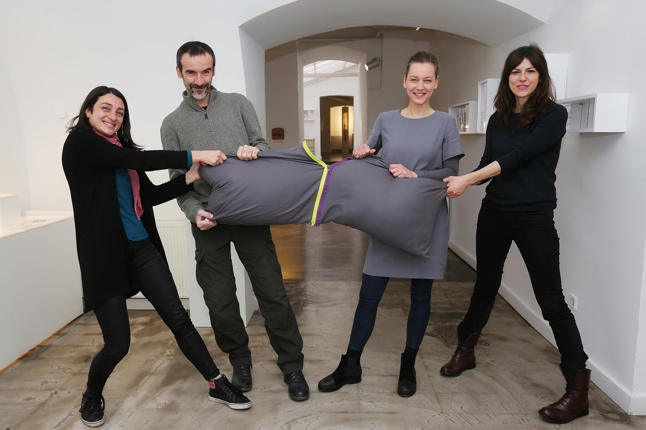 09.12.2015., Zagreb - Peti rodjendan Muzeja prekinutih veza u Cirilometodskoj ulici na Gornjem gradu, koji je postao vazna destinacija za strane turiste u Zagrebu. Olinka Vistica, Nikolina Volic, Ivana Druzetic, Drazen Grubisic.  Photo: Tomislav Miletic/P