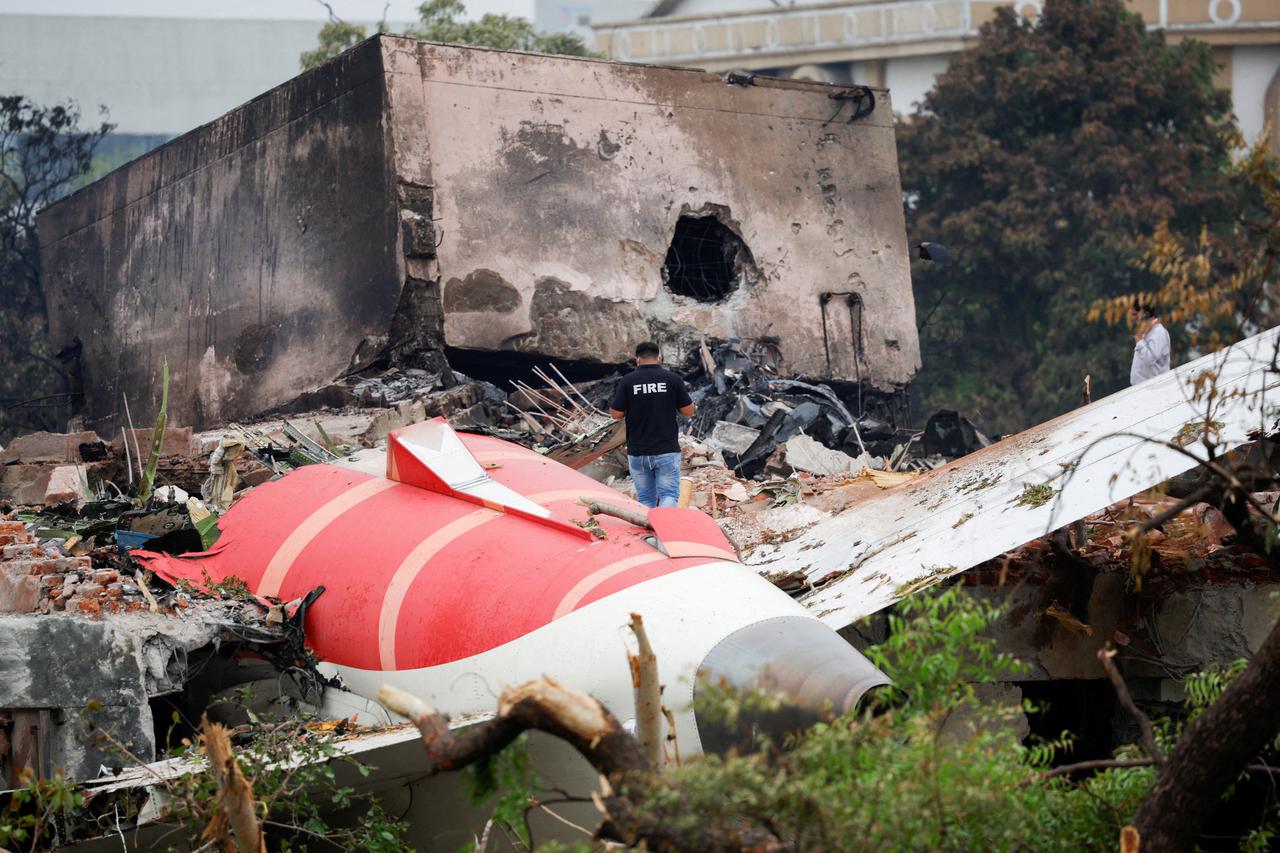 FILE PHOTO: Aftermath of the Air India crash during take-off, in Ahmedabad, India