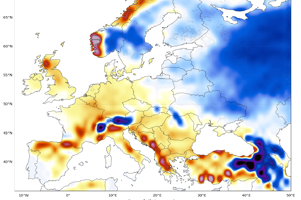Sezonska prognoza ECMWF-a – Snježne oborine za zimu 2026./2027. (prosinac-siječanj-veljača)