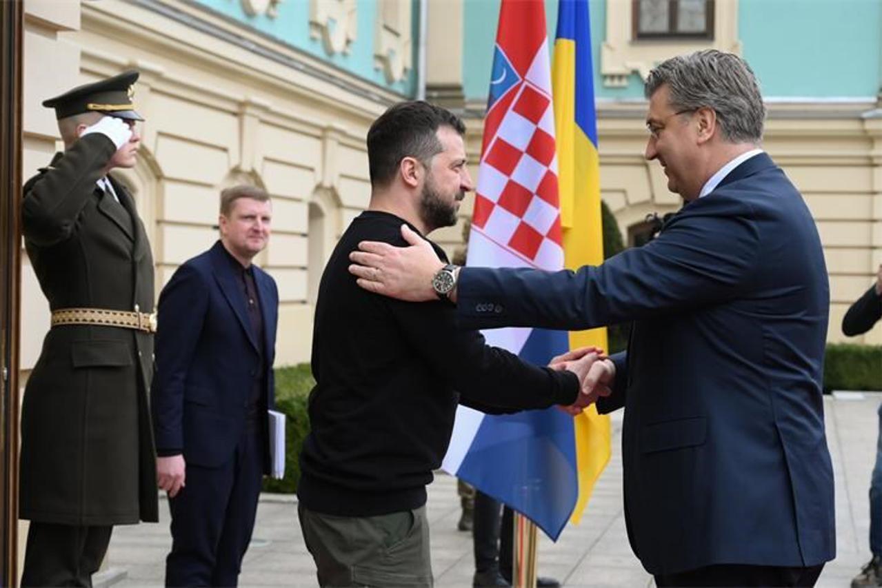Premijer Andrej Plenković s predsjednikom Volodimirom Zelenskim