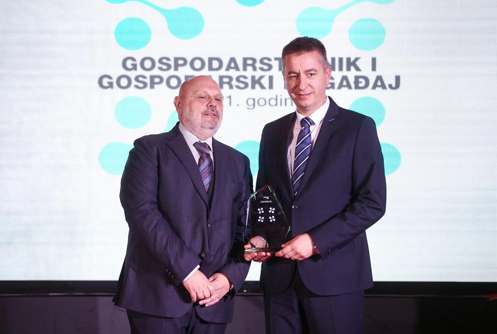 14.12.2021., Zagreb - Dodjela nagrade Vecernjeg lista "Gospodarstvenik i gospodarski dogadjaj 2021. godine. Renato Ivanus, Fabris Perusko