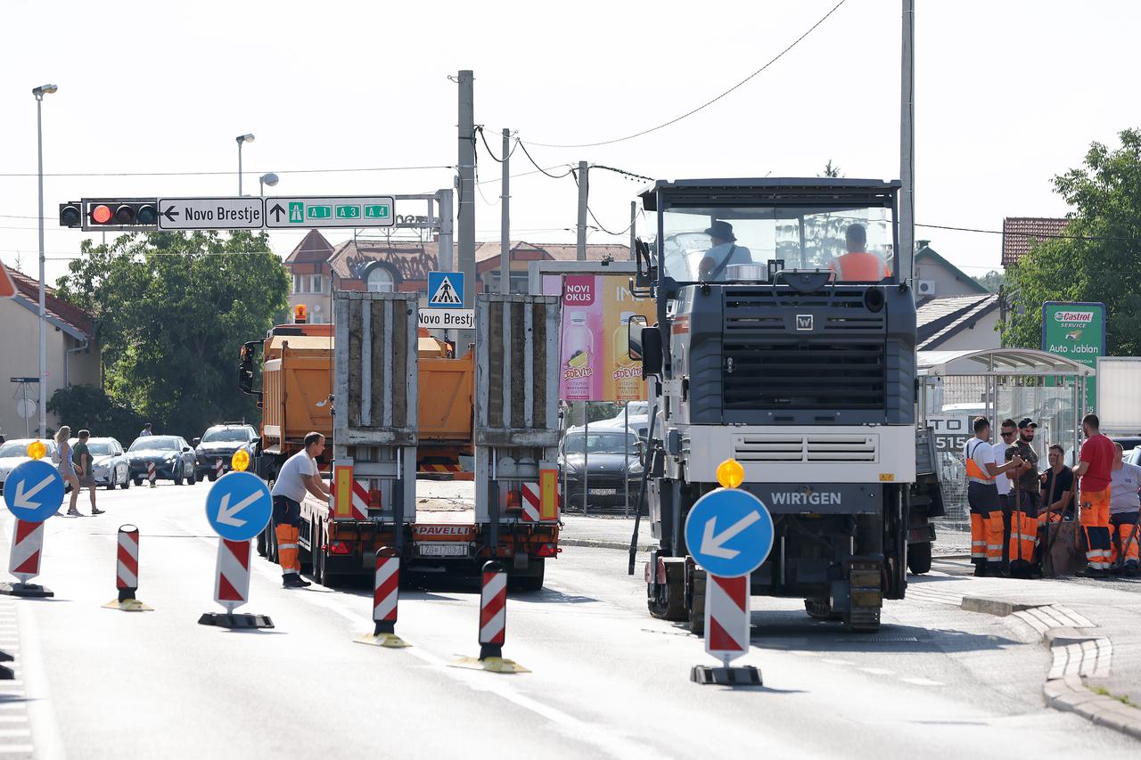 Zagreb: Počeli radovi na asfaltiranju južne kolne trake Zagrebačke ceste 