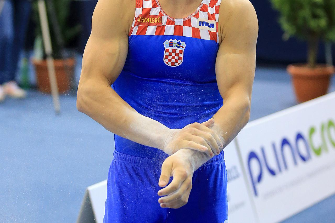 14.09.2013., Osijek - Prvi finalni dan na 5. izdanju Svjetskog kupa u gimnastici Grand prix Osijek Zito Challenge Cup. Filip Ude.  Photo: Davor Javorovic/PIXSELL