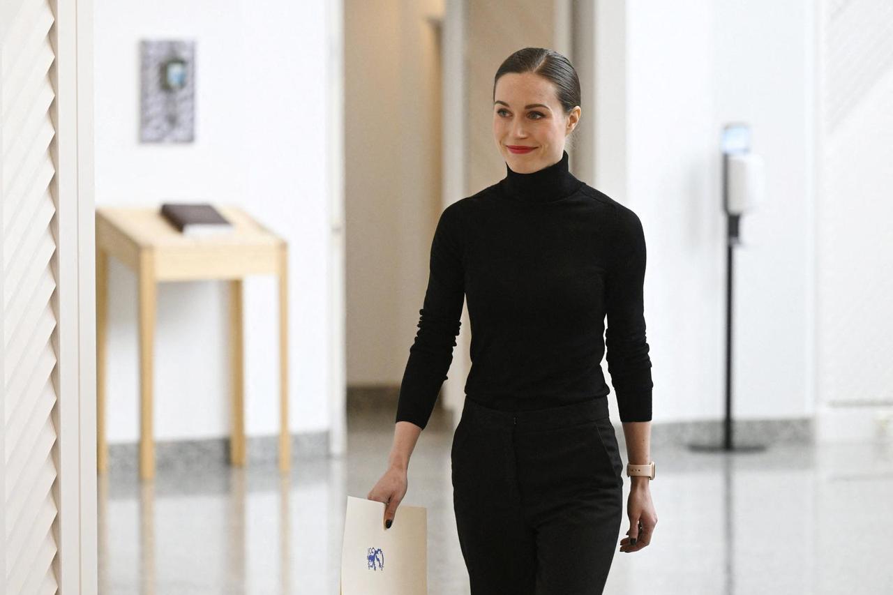 Finland's Prime Minister and SDP party chair Sanna Marin submits letter of resignation, in Mantyniemi