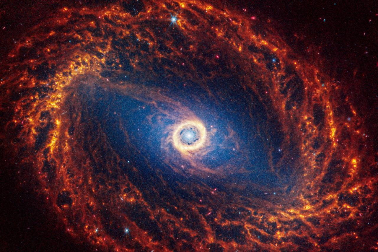 Spiral galaxy NGC 1512, located 30 million light-years away from Earth
