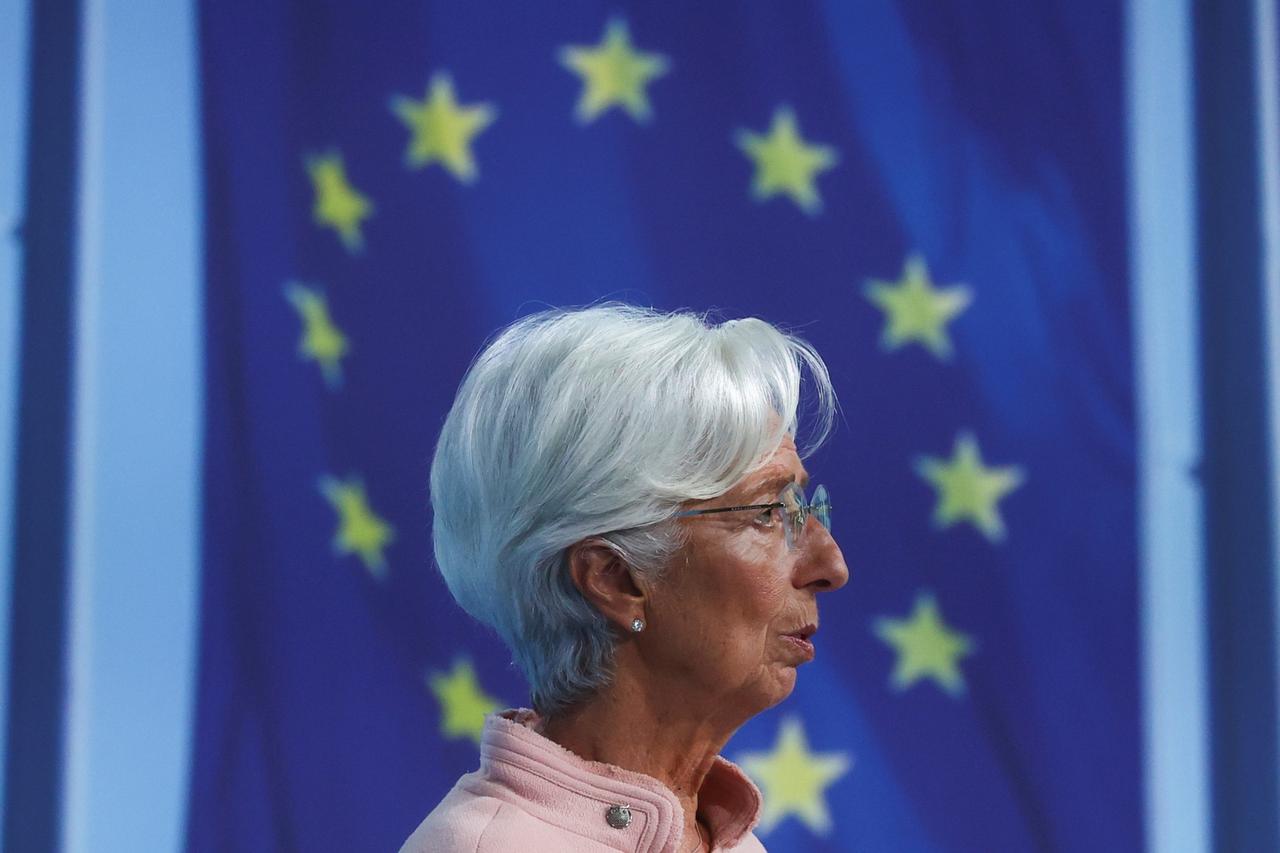 ECB President Lagarde takes part in a news conference in Frankfurt