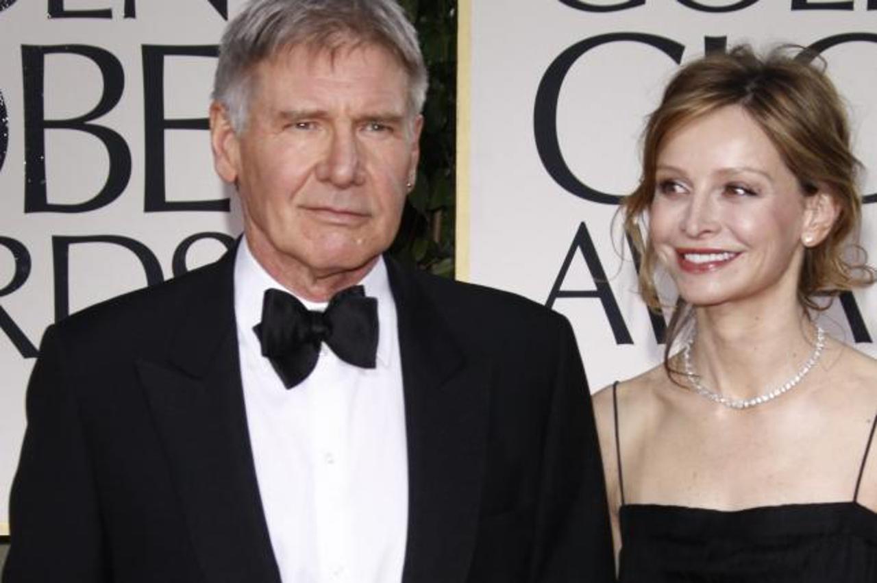 'US actors Harrison Ford and Calista Flockhart attend the 69th Annual Golden Globe Awards presented by the Hollywood Foreign Press Association in Hotel Beverly Hilton in Los Angeles, USA, on 15 Januar