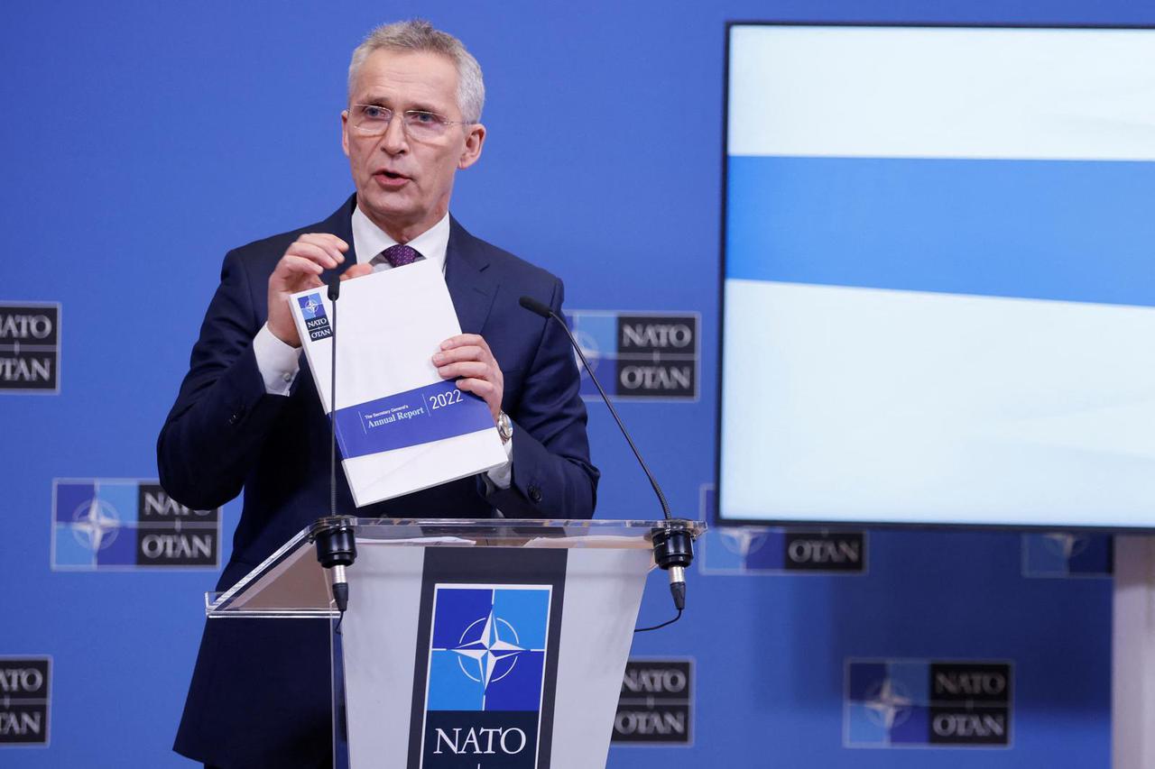 NATO Secretary-General Stoltenberg holds a news conference, in Brussels