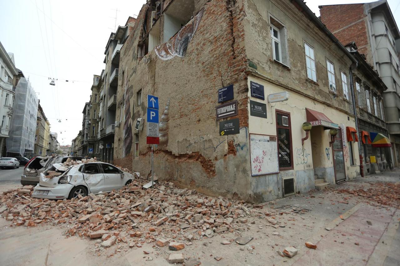Potres teško oštetio Đorđićevu ulicu u Zagrebu