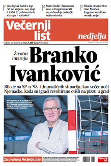 Večernji list naslovnica