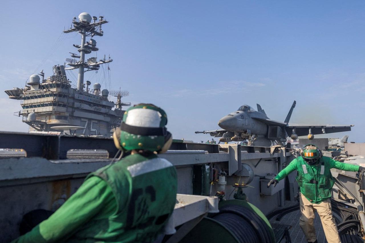 Carrier Air Wing 1 (CVW-1) conducts routine flight operations from the Nimitz-class aircraft carrier USS Harry S. Truman (CVN-75) in the U.S. Central Command's area of responsibility