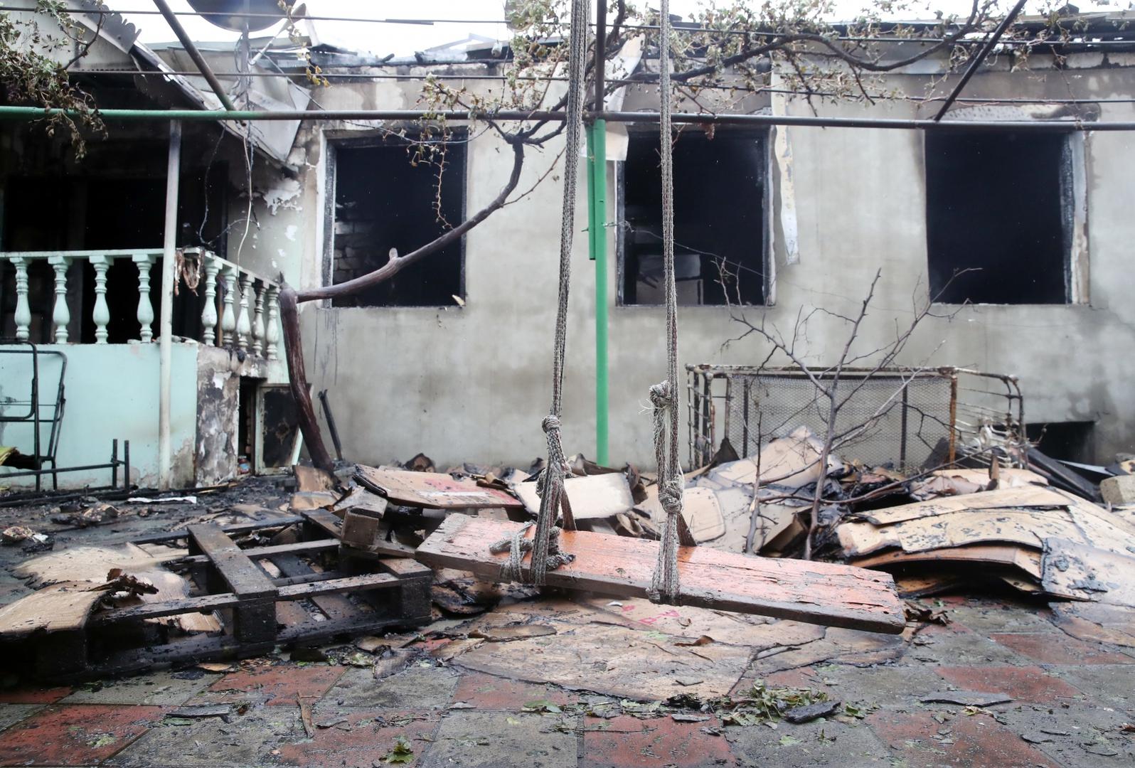 BARDA, AZERBAIJAN - OCTOBER 5, 2020: A residential building damaged in a shelling attack. The situation in Nagorno-Karabakh escalated on September 27, 2020, with reports from Yerevan on the Azerbaijani troops advancing in the direction of Nagorno-Karabakh and shelling its settlements, including the capital city of Stepanakert. Both Azerbaijan and Armenia have declared martial law and military mobilization, reporting on casualties and injuries among civilians as well. Valery Sharifulin/TASS Photo via Newscom Newscom/PIXSELL