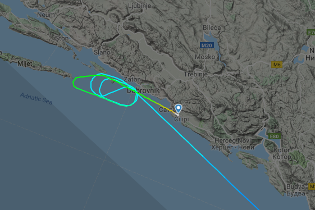Problemi sa zrakoplovom Turkish Airlinesa prije slijetanja u Dubrovnik