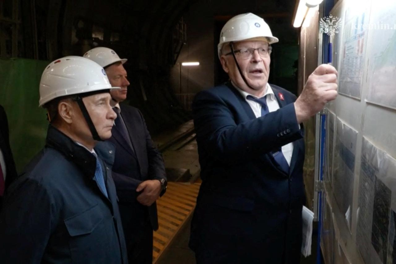 Russian President Vladimir Putin visits the Kursk-II nuclear power plant in Kursk Region