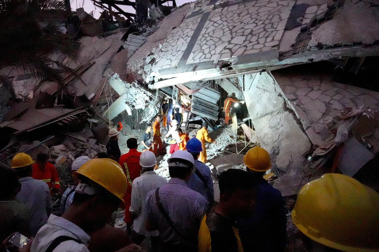 Aftermath of a strong earthquake, in Bangkok