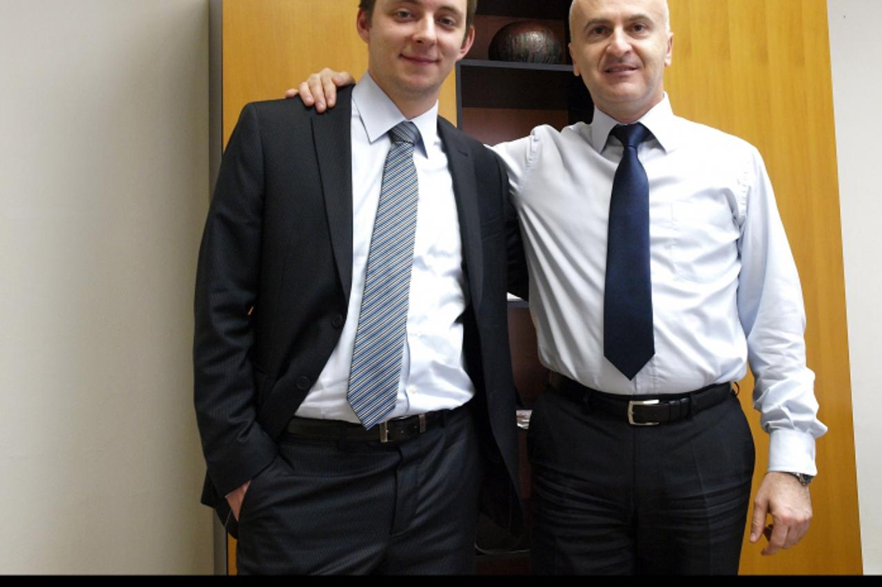 '01.02.2012., Ministarstvo branitelja, Zagreb - Bojan Glavasevic, tajnik kabineta ministra branitelja i Fred Matic, ministar branitelja. Photo: Borna Filic/PIXSELL'