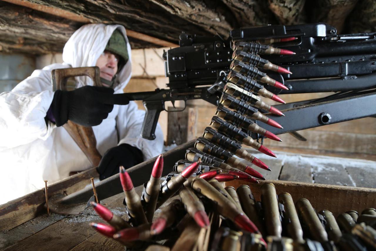 Front line outside Spartak, Donetsk Region, Ukraine