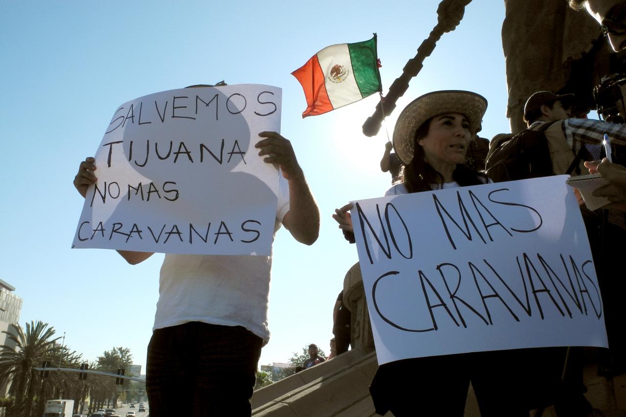 Prosvjednici u Tijuani, Mexico