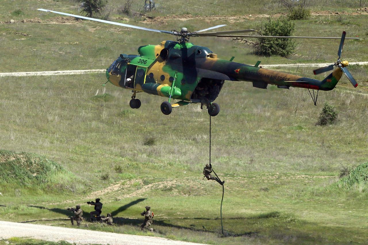 Macedonian Army's training exercise "Flash 26" at the Krivolak army base in North Macedonia