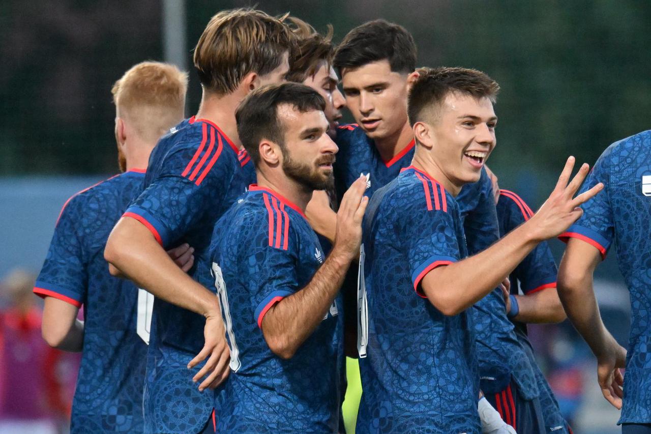 Varaždin: Hrvatska U-21 reprezentacija pobijedila Mađarsku 3:1, Jagušić zabio tri gola