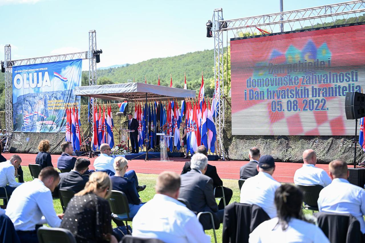 Knin: Središnja svečanost obilježavanja Dana pobjede i domovinske zahvalnosti na stadionu Dinara