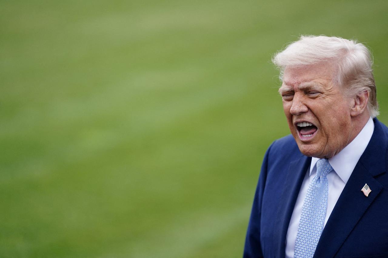U.S. President Trump departs the White House for Florida, in Washington