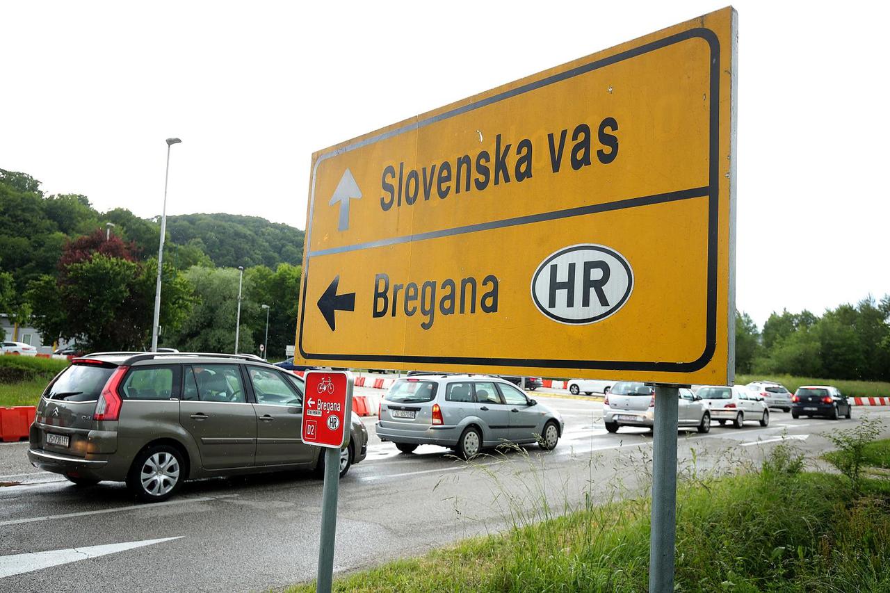 Gužva na malom graničnom prijelazu Bregana - Obrežje