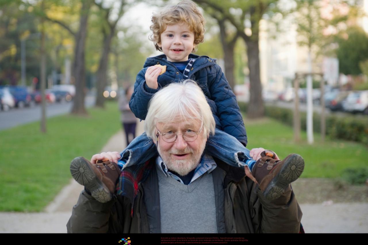 'Grandfather with his grandchild'