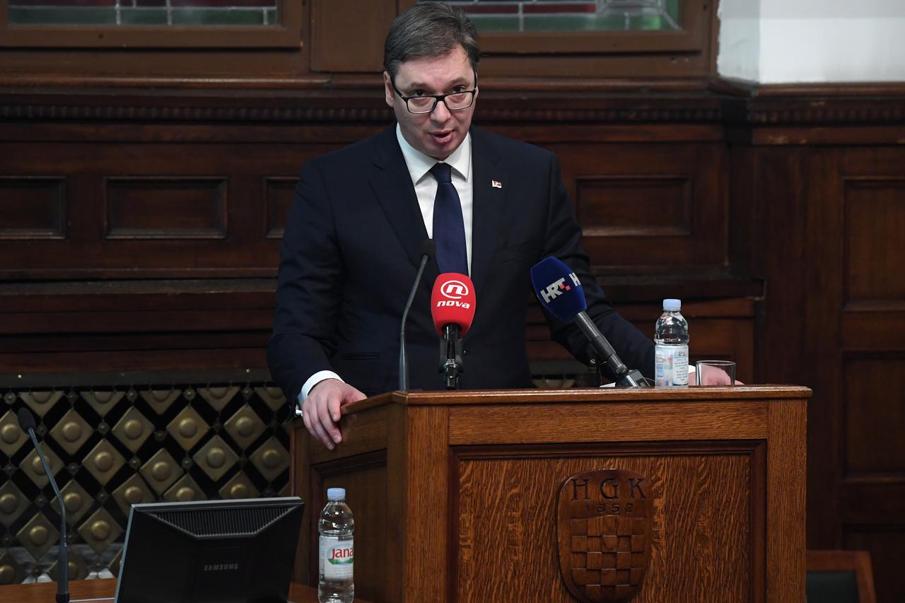 Kolinda Grabar-Kitarović i Aleksandar Vučić u HGK