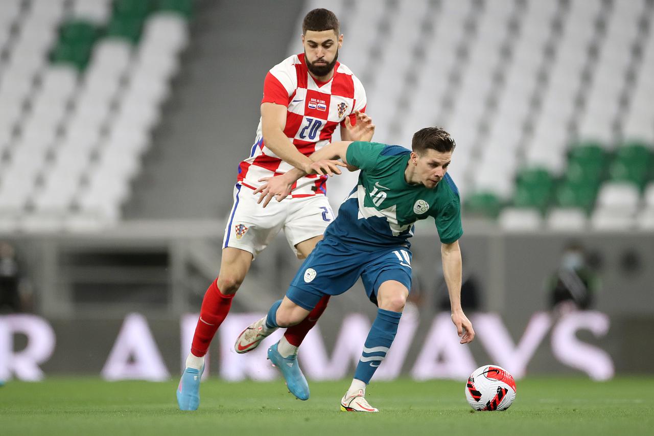 Doha: Prijateljska nogometna utakmica Hrvatska - Slovenija