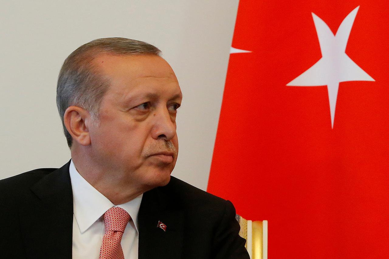 Turkish President Tayyip Erdogan attends a meeting with Russian President Vladimir Putin (not seen) in St. Petersburg, Russia, August 9, 2016.  REUTERS/Sergei Karpukhin
