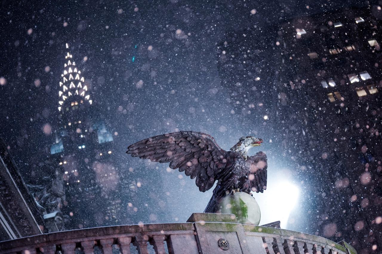 Winter storm in New York