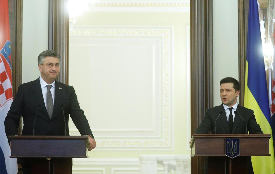 Volodimir Zelenski i Andrej Plenković