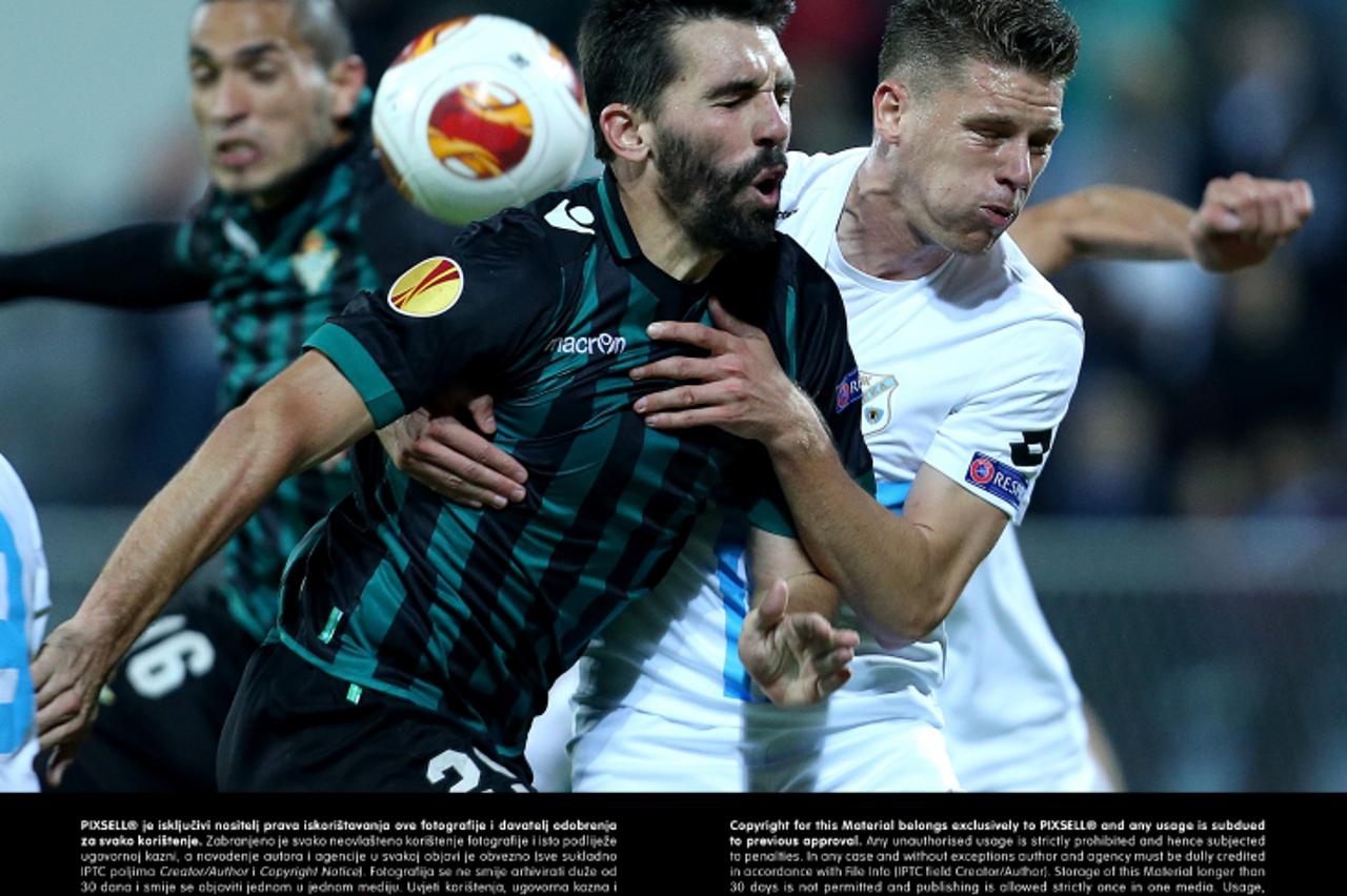 '03.10.2013., stadion Kantrida, Rijeka - Drugo kolo skupine I Europske lige, HNK Rijeka - Real Betis. Luka Maric, Jordi.  Photo: Goran Stanzl/PIXSELL'