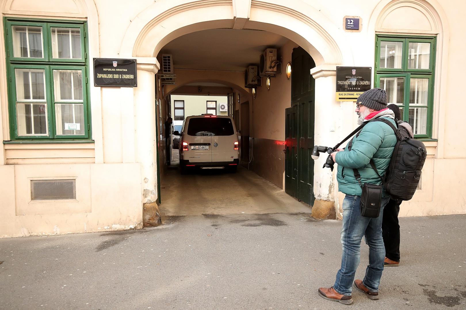 18.2.2021., Zagreb - Dolazak i odlazak na Zupanijski sud na rociste za istrazni zatvor uhicenih oko afere stecajni upravitelj. Photo: Goran Stanzl/PIXSELL