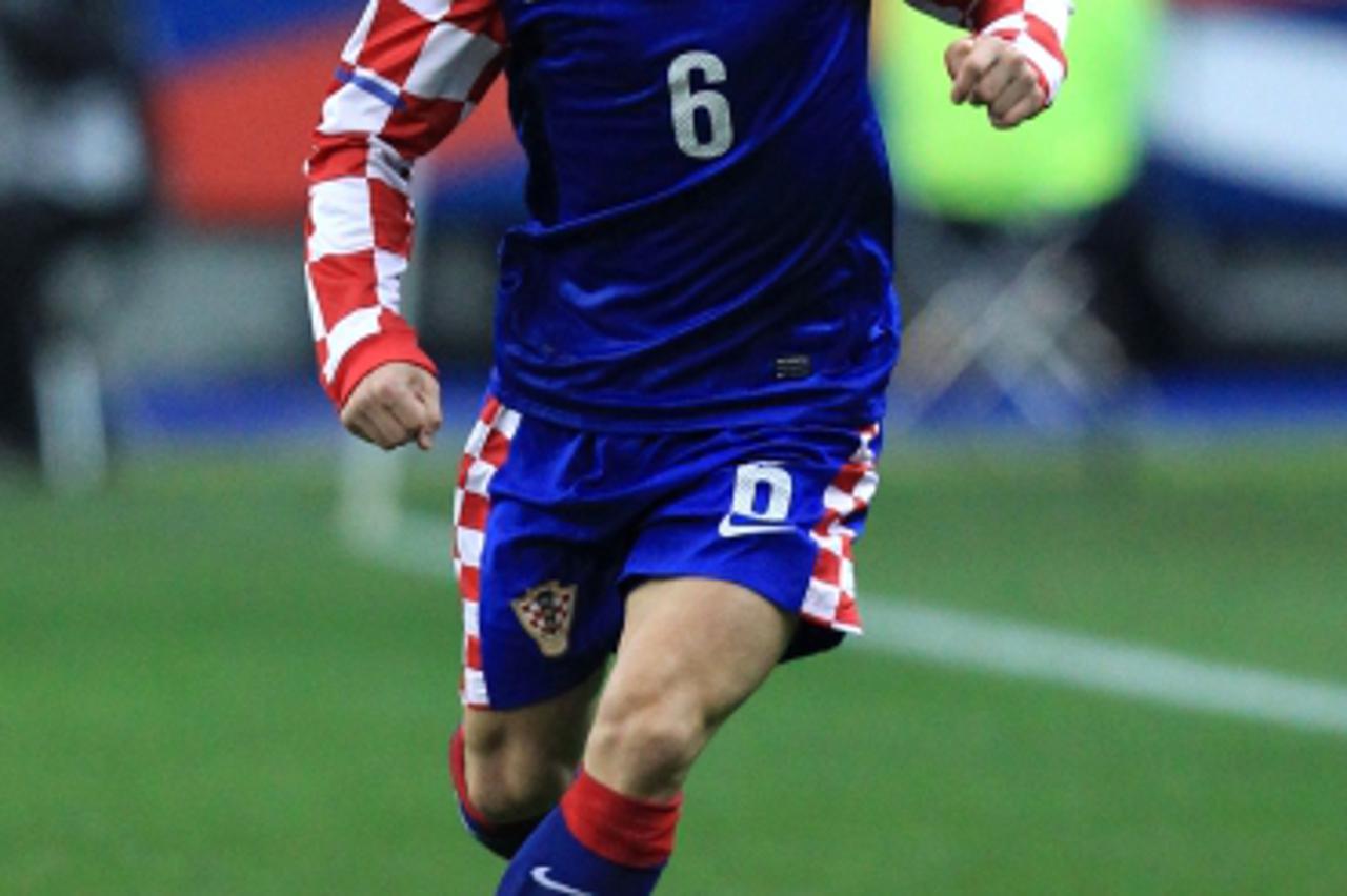 '29.03.2011., Pariz, Francuska - Prijateljska nogometna utakmica na stadionu Stade de France izmedju Francuske i Hrvatske. Daniel Pranjic. Photo: Antonio Bronic/PIXSELL'