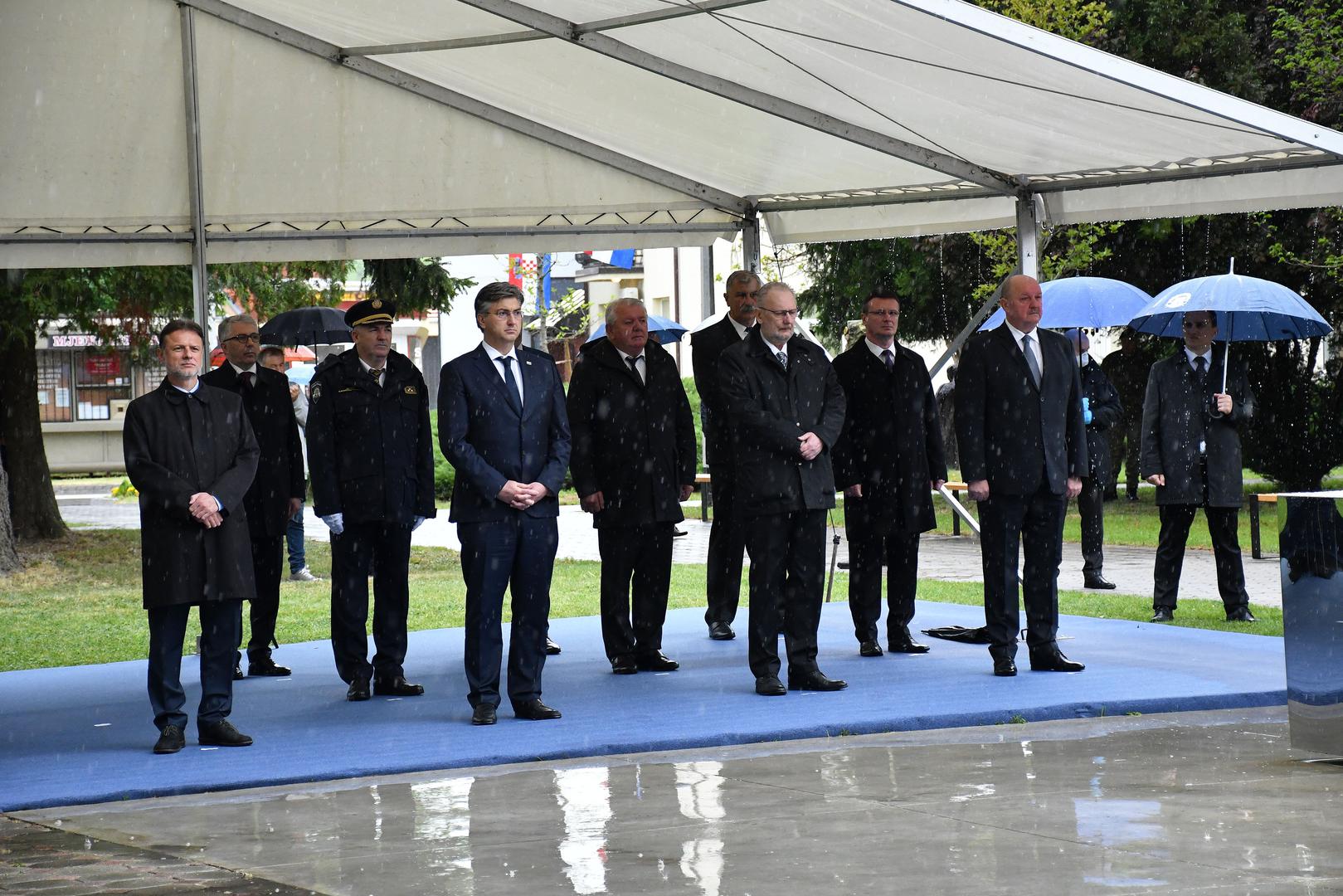 01.05.2020. Okucani  - Obiljezavanje 25. obljetnice vojno redarstvene operacije Bljesak Davor Bozinovic, Andrej Plenkovic, Gordan Jandrokovic Photo: Ivica Galovic/ PIXSELL